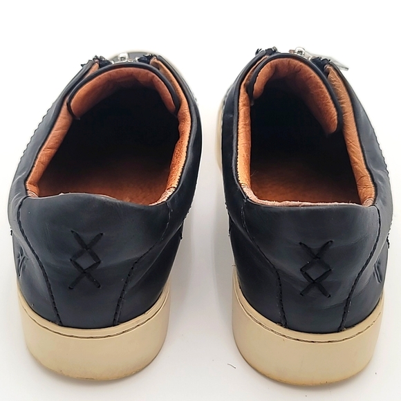 FRYE sz6 Lena Zip Low Slide in Sneaker Loafer Calfskin in Black - Picture 7 of 11